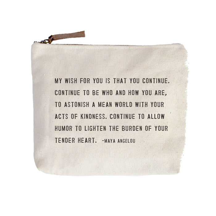 My Wish For You  Canvas Zip Bag