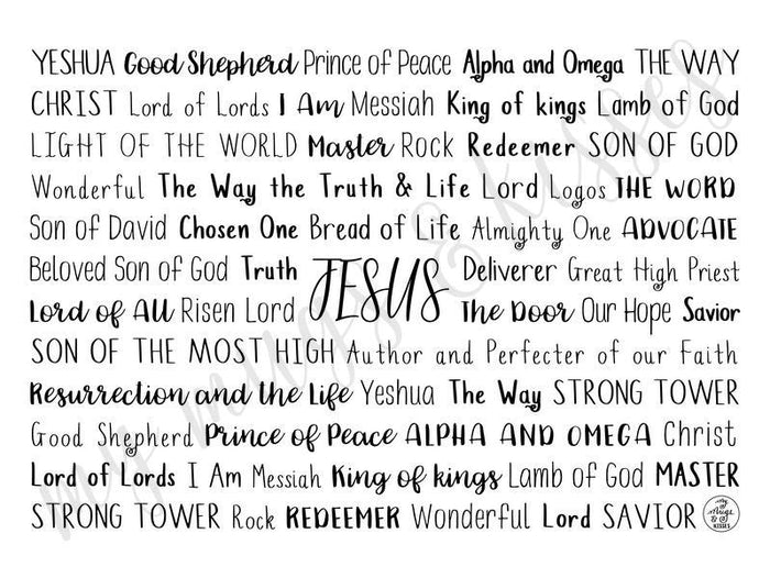 Names of Jesus Tumbler