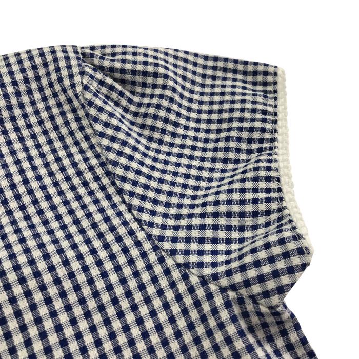 Navy gingham with belt girls school summer dress