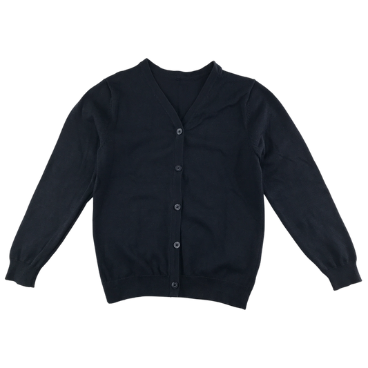 Navy girls plain school cardigan