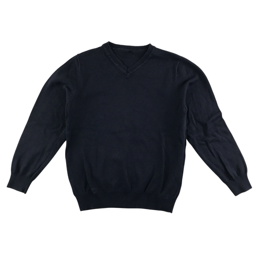 Navy unisex v-neck school jumper