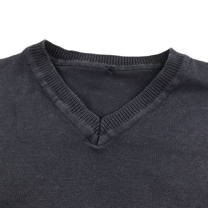 Navy unisex v-neck school jumper