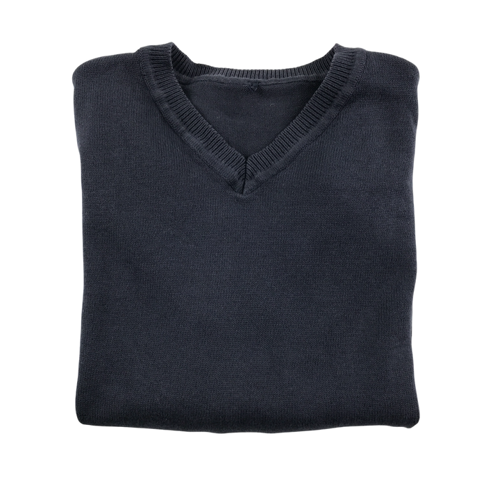 Navy unisex v-neck school jumper