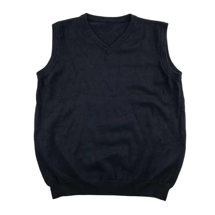 Navy unisex v-neck school tank top