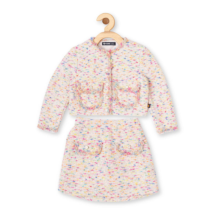 NEON TEXTURED TWEET ENSEMBLE VTM19-080 OFF-WHITE