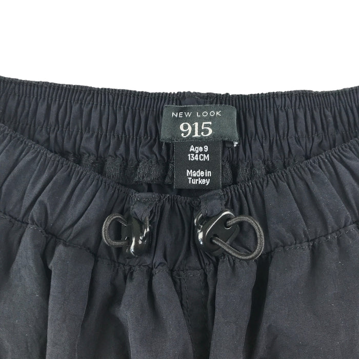 New Look 8-9 year black baggy fit cuffed trouser