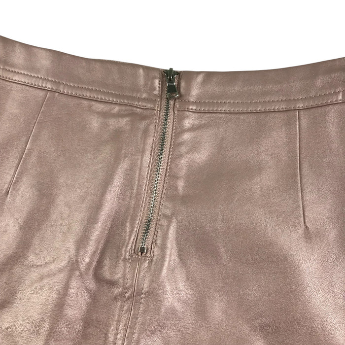 New Look skirt 12-13 years rose gold faux leather pencil style