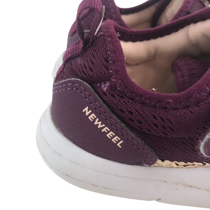 Newfeel size UK 1.5 purple trainers