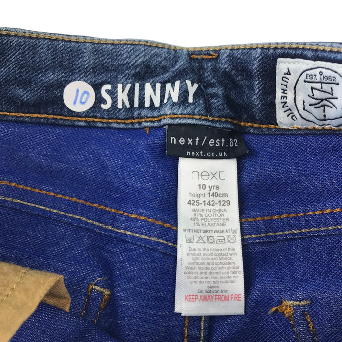 Next 10-11 years blue skinny stretchy jeans