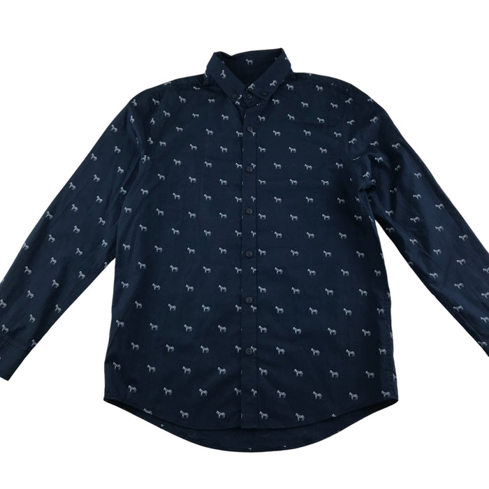 Next 10-11 years navy print shirt