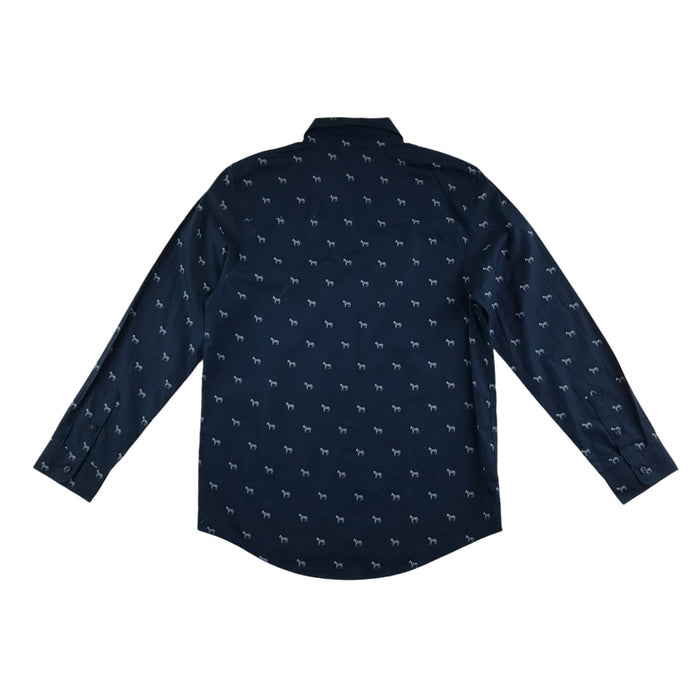 Next 10-11 years navy print shirt