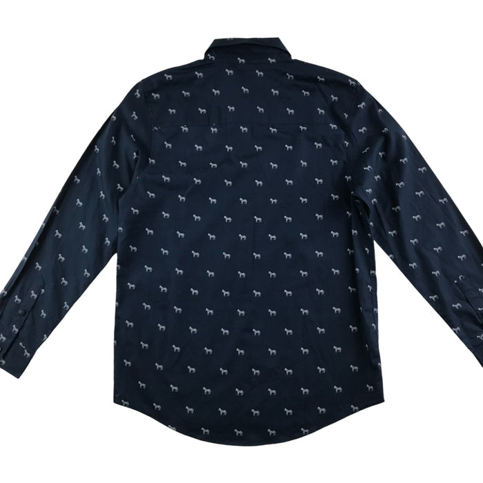 Next 10-11 years navy print shirt