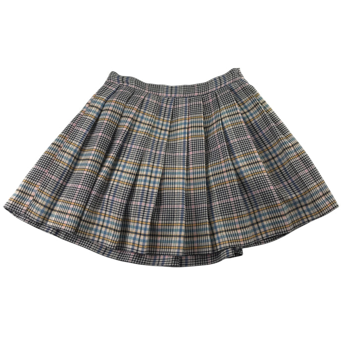 Next 14 years grey check skirt polyester elastane cotton