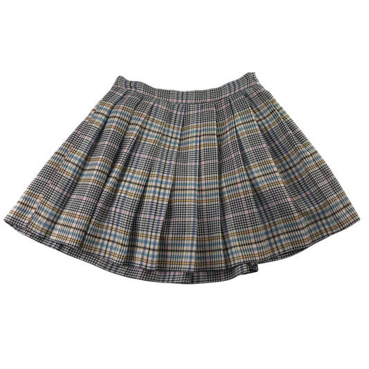 Next 14 years grey check skirt polyester elastane cotton