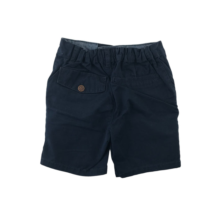 Next 4-5 years navy plain chino style cotton shorts