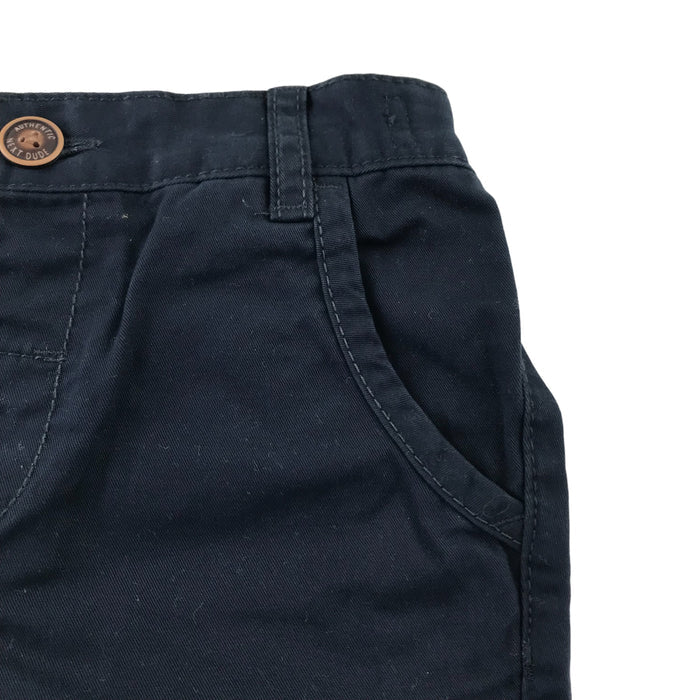Next 4-5 years navy plain chino style cotton shorts
