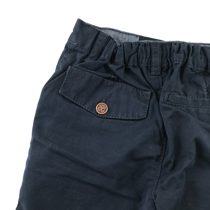 Next 4-5 years navy plain chino style cotton shorts