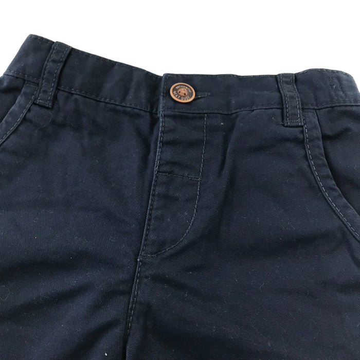 Next 4-5 years navy plain chino style cotton shorts
