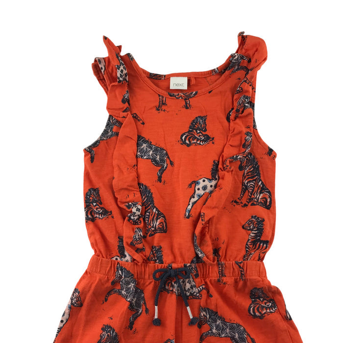 Next 4-5 years orange zebra playsuit