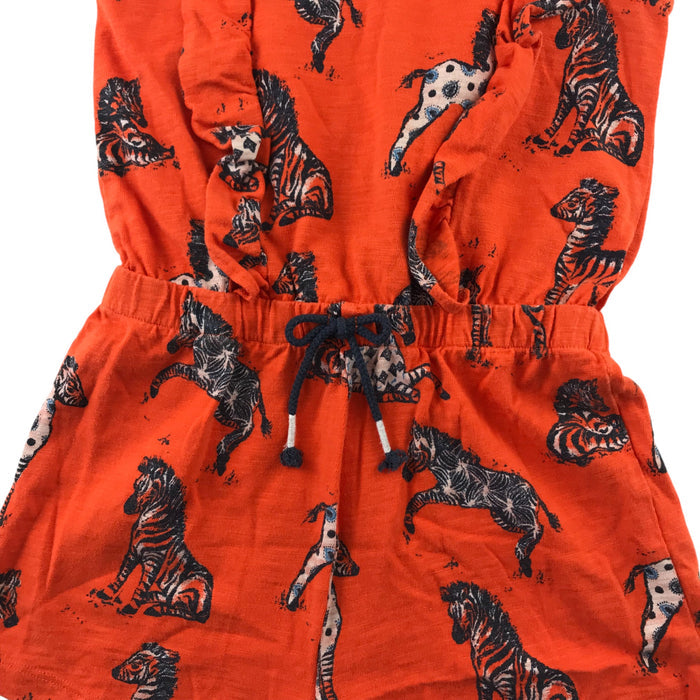 Next 4-5 years orange zebra playsuit