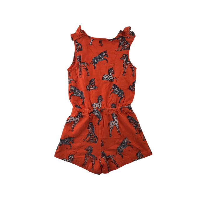 Next 4-5 years orange zebra playsuit