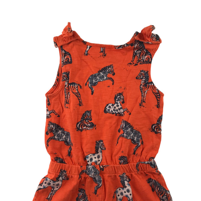 Next 4-5 years orange zebra playsuit