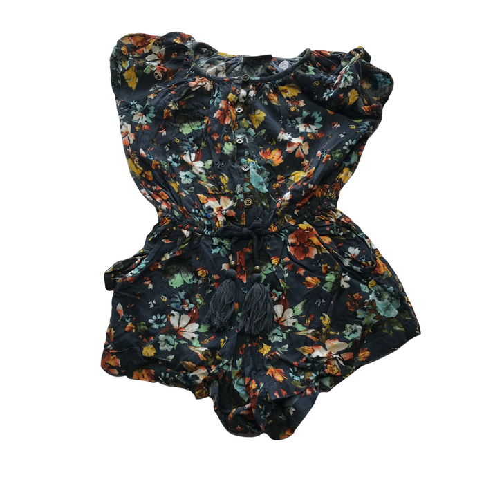 Next 5-6 years black colourful floral playsuit
