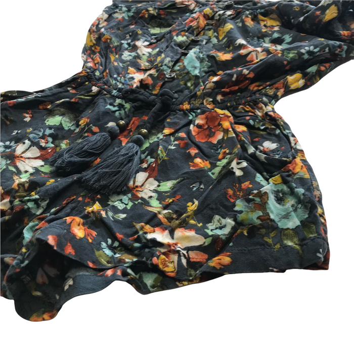 Next 5-6 years black colourful floral playsuit