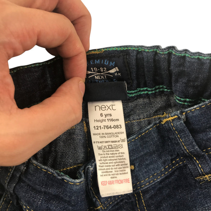 Next 5-6 years blue denim with adjustable waist cotton shorts