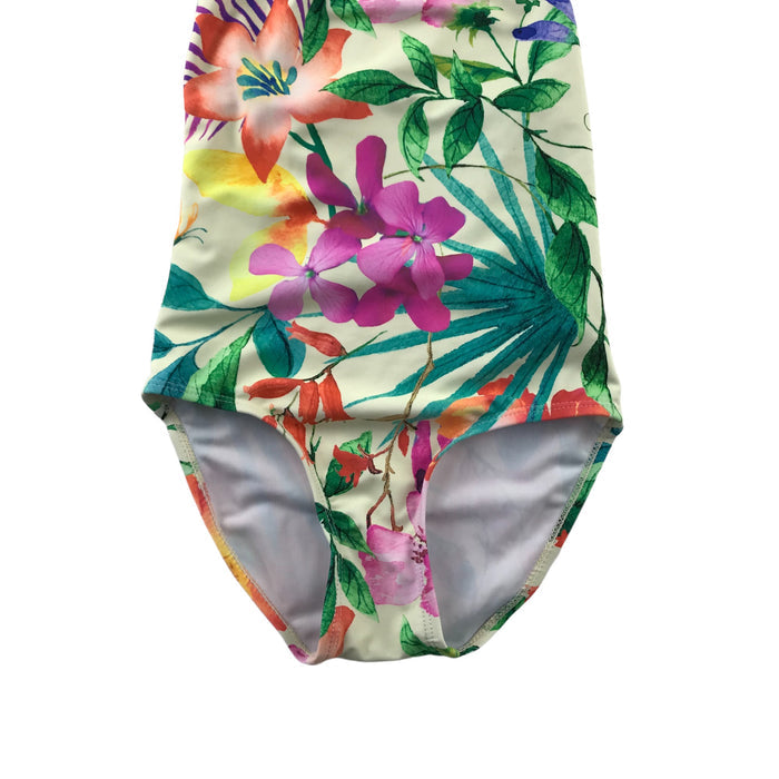 Next 5-6 years green pink white floral swimsuit