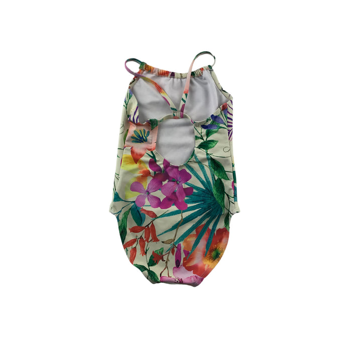Next 5-6 years green pink white floral swimsuit
