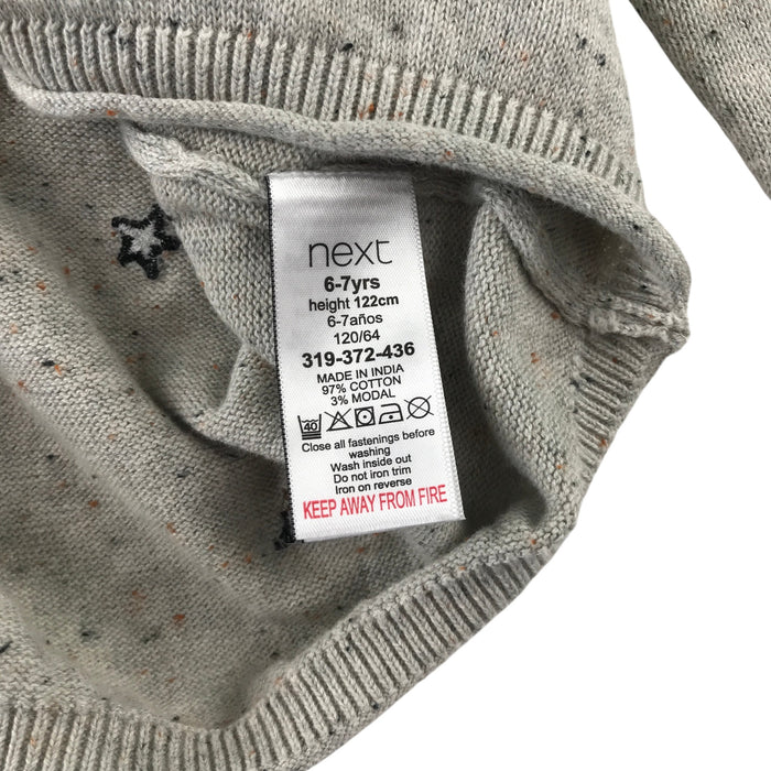 Next 6-7 years grey jumper forest theme cotton