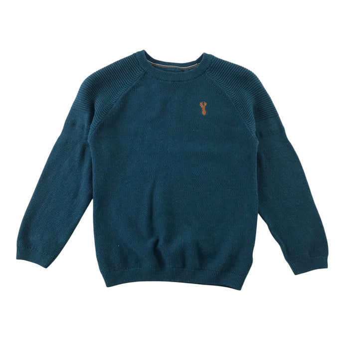Next 6-7 years teal blue jumper cotton