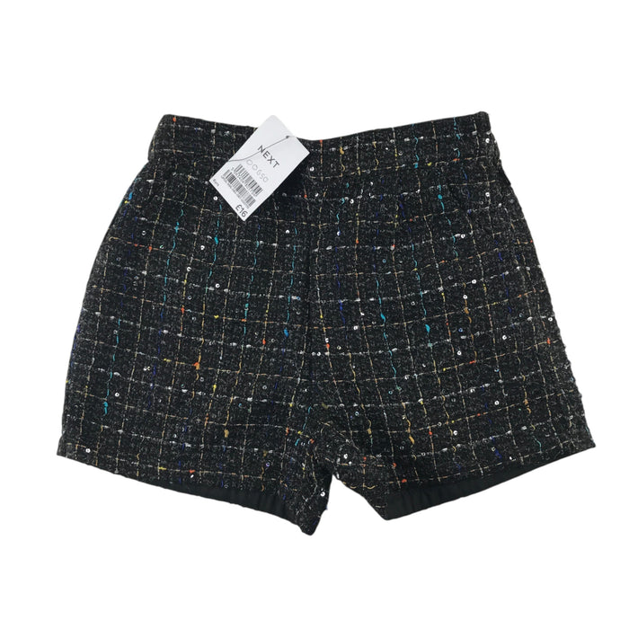 Next 6 years black shorts polyester nylon wool metallised fibre cotton