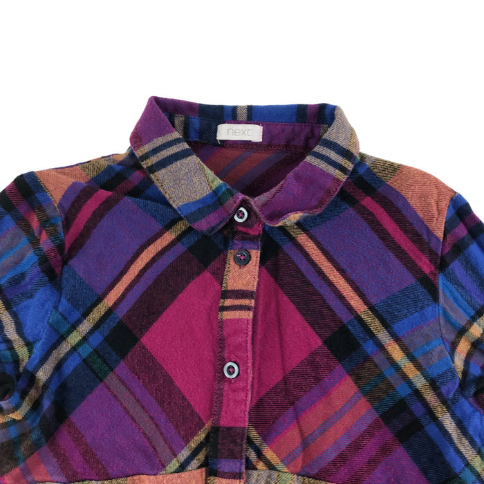 Next 6 years multi-colour checked buttoned cotton shirt
