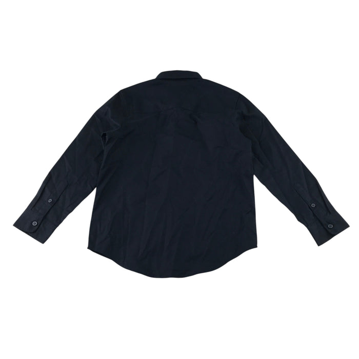 Next 6 years navy blue dress shirt cotton elastane