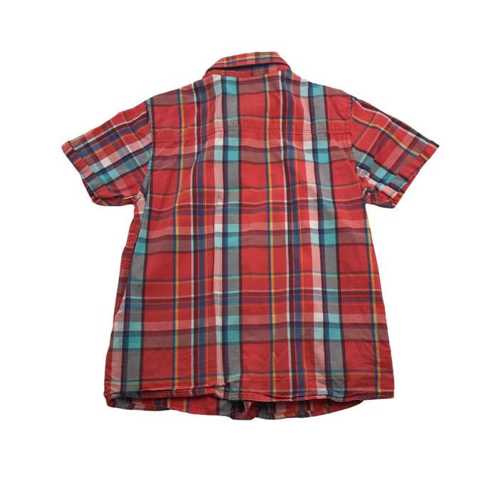 Next 6 years red checked short sleeve shirt