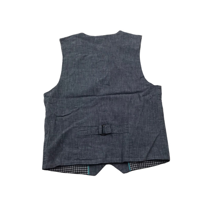 Next 7-8 years blue grey linen waistcoat