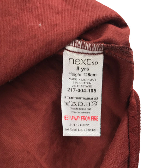 Next 7-8 years burnt redish brown corduroy buttoned shirt