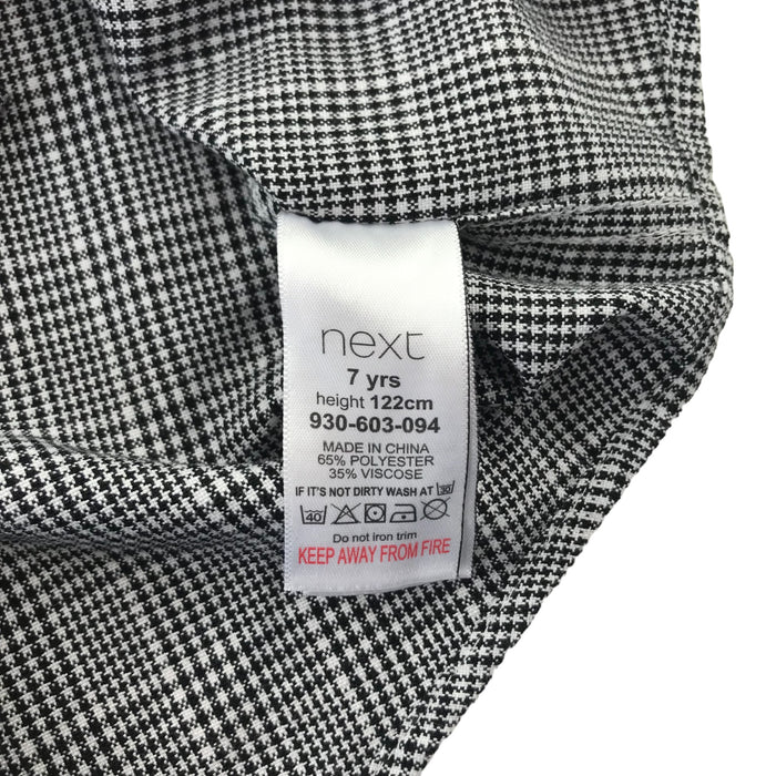 Next 7 years black and white houndstooth press buttoned cotton shirt