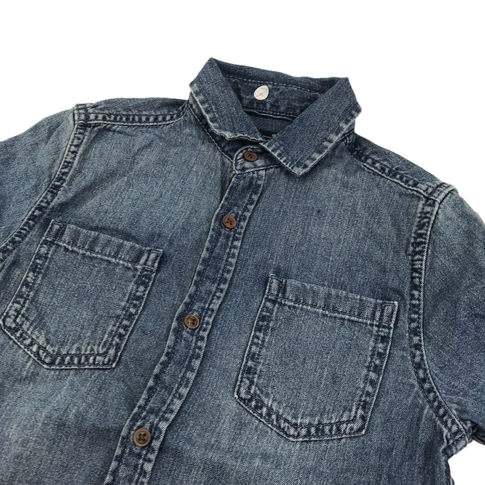 Next 7 years blue short sleeve denim shirt