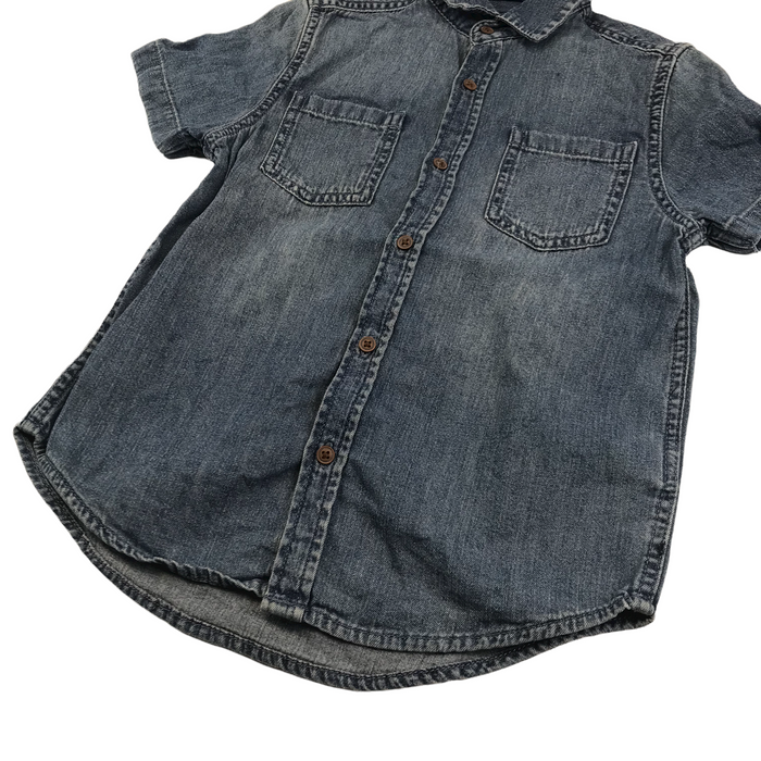Next 7 years blue short sleeve denim shirt