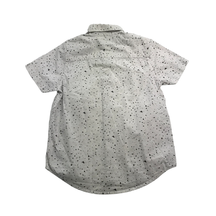 Next 7 years white and black splash print short sleeve shirt