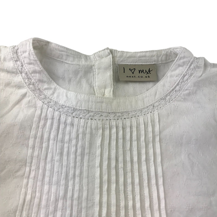 Next 8-9 years years white butterfly frills blouse