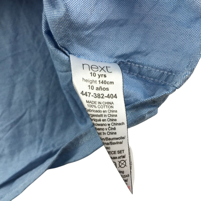 Next 9-10 years blue plain long sleeve shirt
