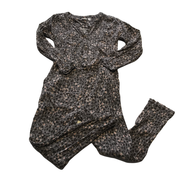 Next 9-10 years grey floral jumpsuit