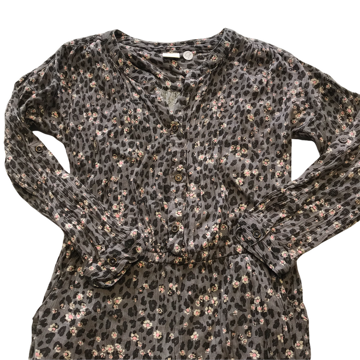 Next 9-10 years grey floral jumpsuit