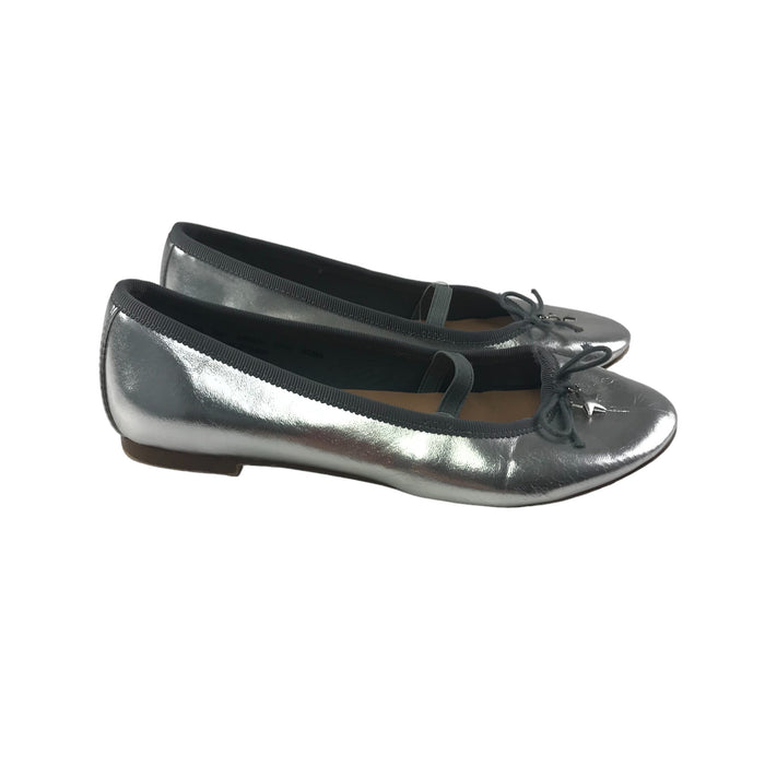 Next Ballerinas Shoe Size 1 Grey Silver Shiny Party Flats