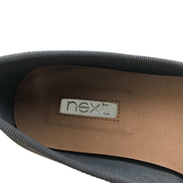 Next Ballerinas Shoe Size 1 Grey Silver Shiny Party Flats