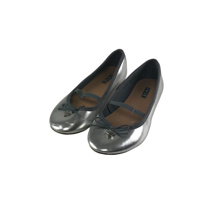 Next Ballerinas Shoe Size 1 Grey Silver Shiny Party Flats